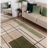 Tapis haut de gamme en laine beige et kaki Contour Oleniok