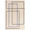 Tapis haut de gamme en laine écru et bleu Contour Oleniok