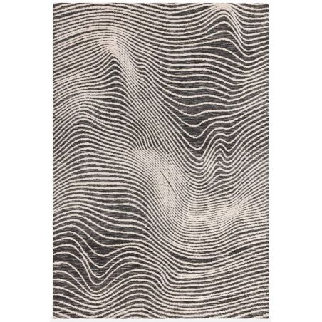 Tapis design abstrait noir et blanc Magnitude Brasilia