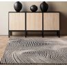 Tapis design abstrait noir et blanc Magnitude Brasilia
