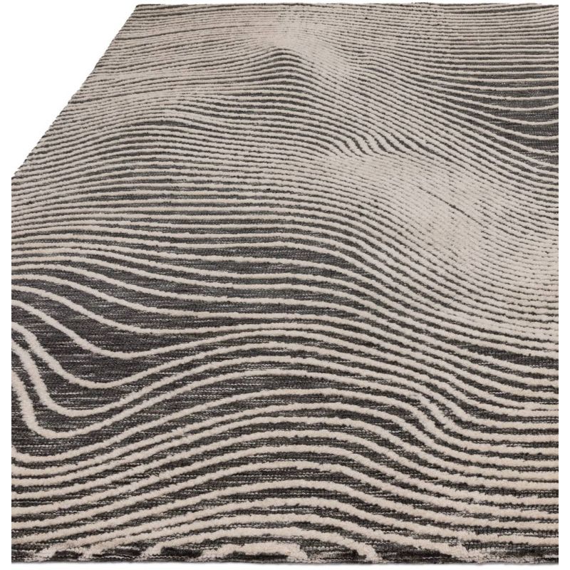Tapis design abstrait noir et blanc Magnitude Brasilia