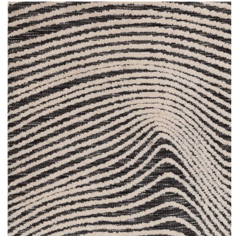 Tapis design abstrait noir et blanc Magnitude Brasilia