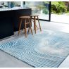 Tapis design abstrait bleu et blanc Magnitude Brasilia