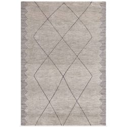 Tapis moderne en microfibre gris Diamant Brasilia
