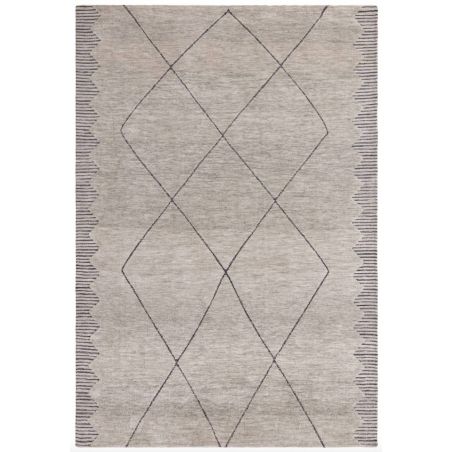 Tapis moderne en microfibre gris Diamant Brasilia