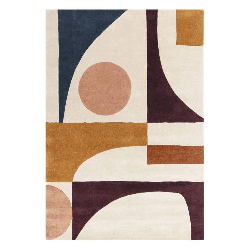 Tapis en laine contemporain multicolore Connect Oleniok