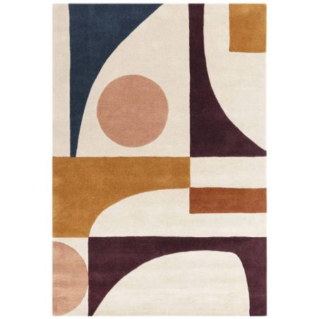 Tapis en laine contemporain multicolore Connect Oleniok