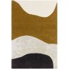 Tapis haut de gamme en laine et viscose ocre Signature Seattle