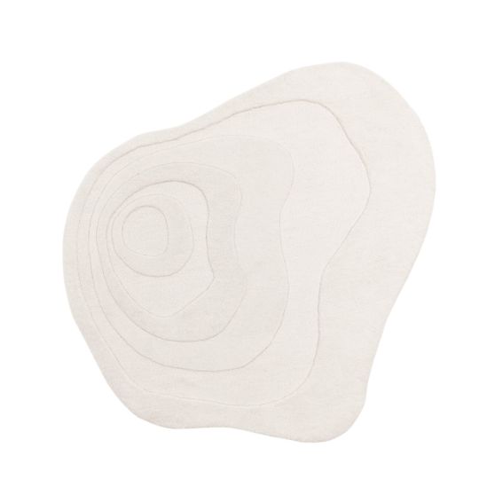 Tapis forme organique en laine de Nouvelle Zelande Blanc cassŽ Organia Surge
