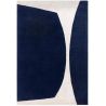 Tapis haut de gamme en laine et viscose indigo Santiago