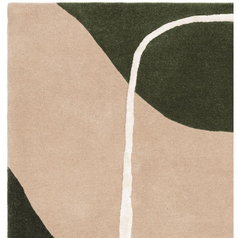 Tapis haut de gamme en laine et viscose Moss Santiago