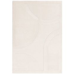 Tapis de salon en laine de Nouvelle Zelande Blanc cassé Organia Movement