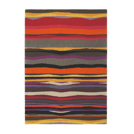 Tapis de bureau moderne en laine multicolore Estella Summer