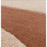 Tapis de salon moderne pure laine terracotta et rose blush Colombia Collage zoom