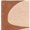 Tapis de salon moderne pure laine terracotta et rose blush Colombia Collage détail