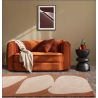Tapis de salon moderne pure laine terracotta et rose blush Colombia Collage Salon