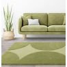 Tapis de salon pure laine vert Colombia Reflect