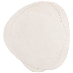Tapis forme organique en laine de Nouvelle Zelande Blanc cassé Organia Ridge