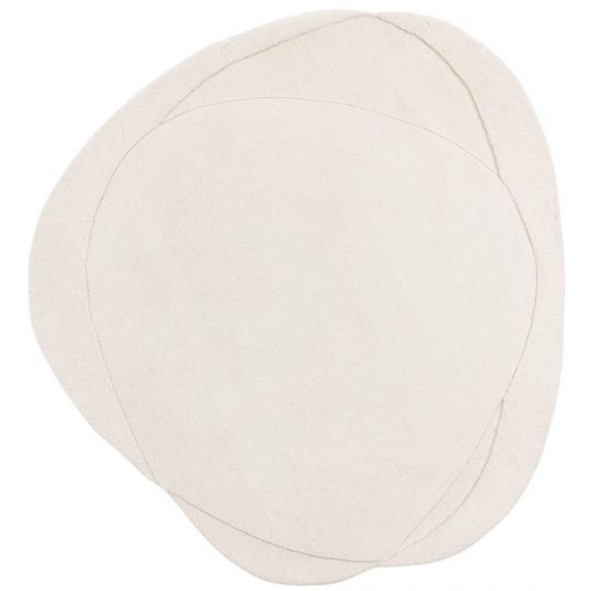 Tapis forme organique en laine de Nouvelle Zelande Blanc cassŽ Organia Ridge