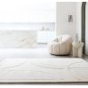 Tapis de salon en laine de Nouvelle Zelande Blanc cassé Organia Movement