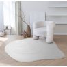 Tapis forme organique en laine de Nouvelle Zelande Blanc cassé Organia Surge