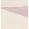 Tapis de salon pure laine écru et mauve Colombia Pebble