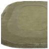 Tapis ovale en laine et viscose Kaki Hugh