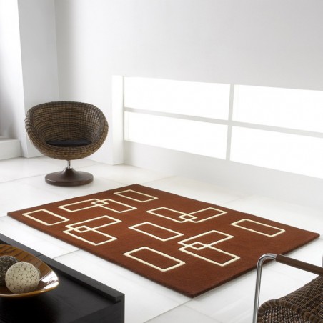 Tapis Intersection Marron par Carving Tapis Intersection Marron par Carving