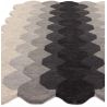 Tapis forme originale en laine dégradé de gris et noir Harare