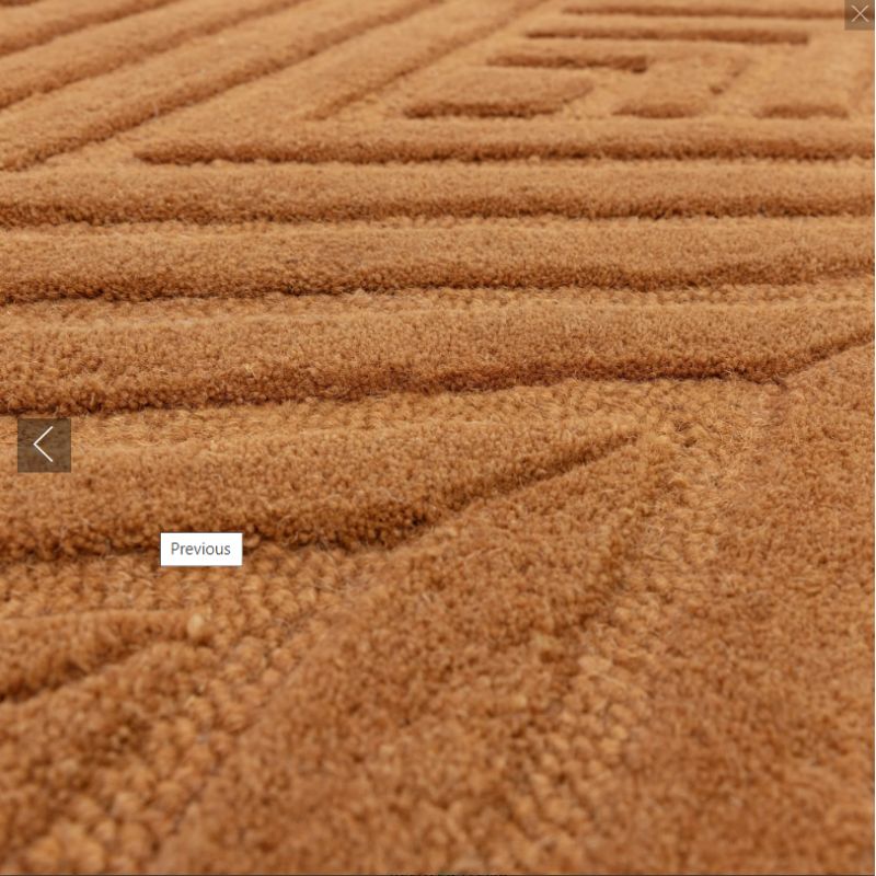 Tapis moderne en relief en laine terracotta Halifax zoom