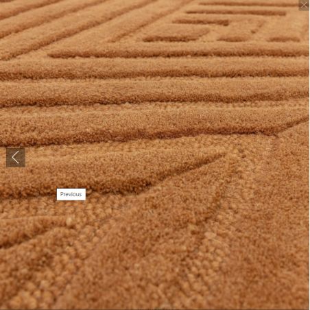 Tapis moderne en relief en laine terracotta Halifax zoom Tapis moderne en relief en laine terracotta Halifax zoom
