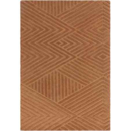 Tapis moderne en relief en laine terracotta Halifax