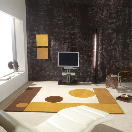 Tapis Contemporain Moon Beige par Carving Tapis Contemporain Moon Beige par Carving