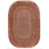 Tapis ovale en laine et viscose Terracotta Hugh