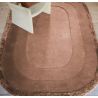 Tapis ovale en laine et viscose Terracotta Hugh