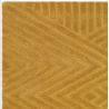 Tapis moderne en relief en laine ocre Halifax détail