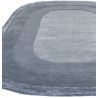 Tapis ovale en laine et viscose Bleu Hugh