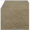 Tapis moderne motifs ronds en relief laine vert sauge Honiara motifs