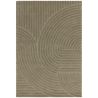 Tapis moderne motifs ronds en relief laine vert sauge Honiara