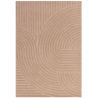 Tapis moderne motifs ronds en relief laine rose blush Honiara