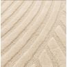 Tapis moderne motifs ronds en relief laine sable Honiara zoom