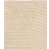 Tapis moderne motifs ronds en relief laine sable Honiara dessins