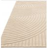Tapis moderne motifs ronds en relief laine sable Honiara motifs