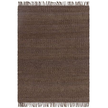 Tapis fait main en jute marron Gaia