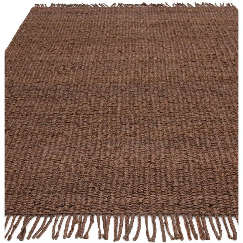Tapis fait main en jute marron Gaia