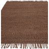 Tapis fait main en jute marron Gaia