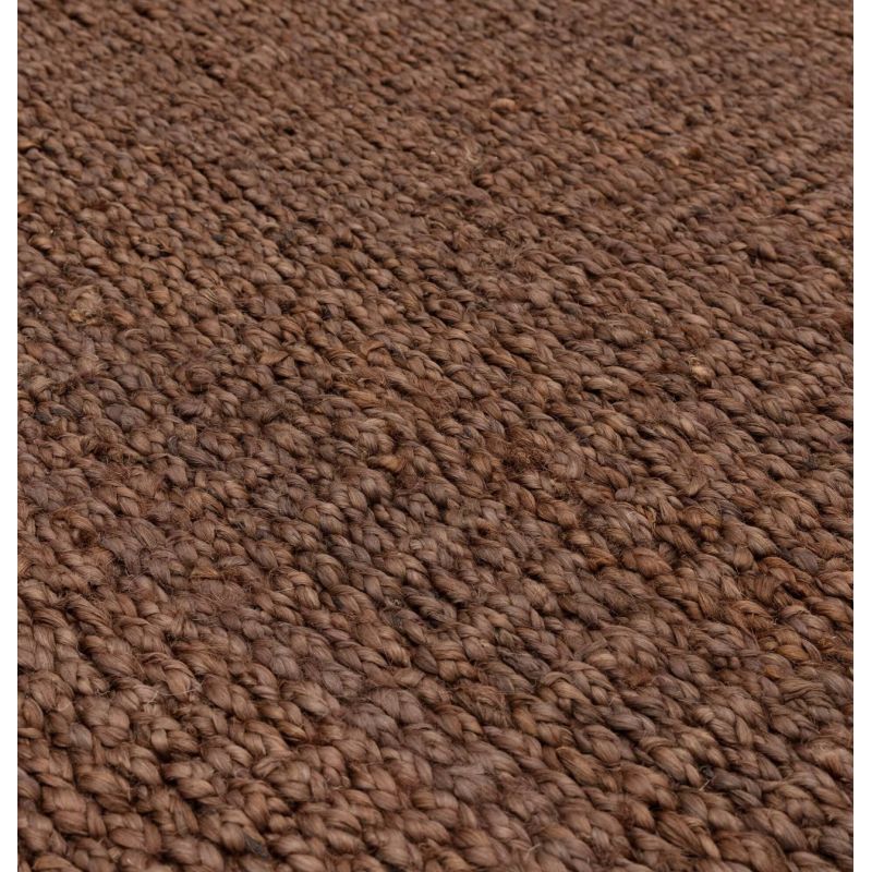 Tapis fait main en jute marron Gaia
