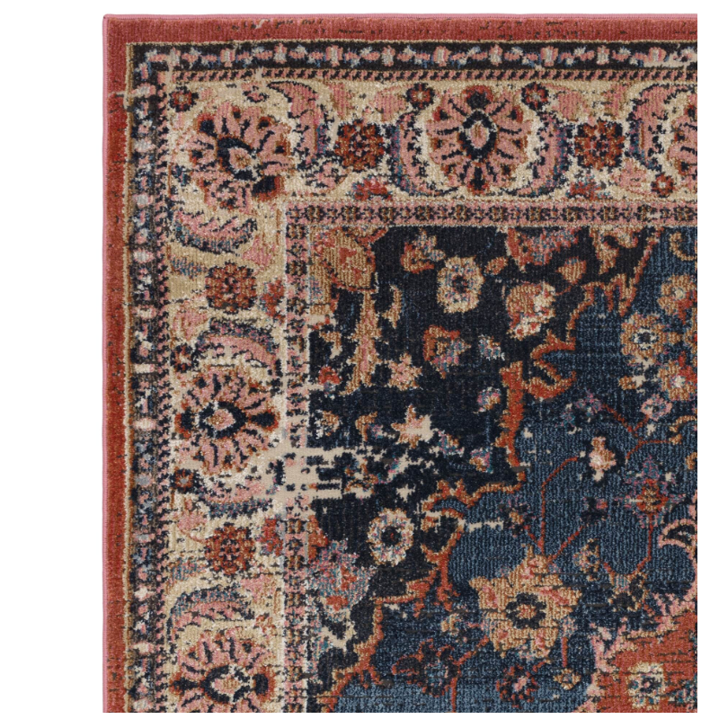 Tapis de salon motifs persans Heris Zenobia angle