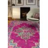 Tapis motif medaillon fuschia Cuzco SALON