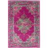 Tapis motif medaillon fuschia Cuzco